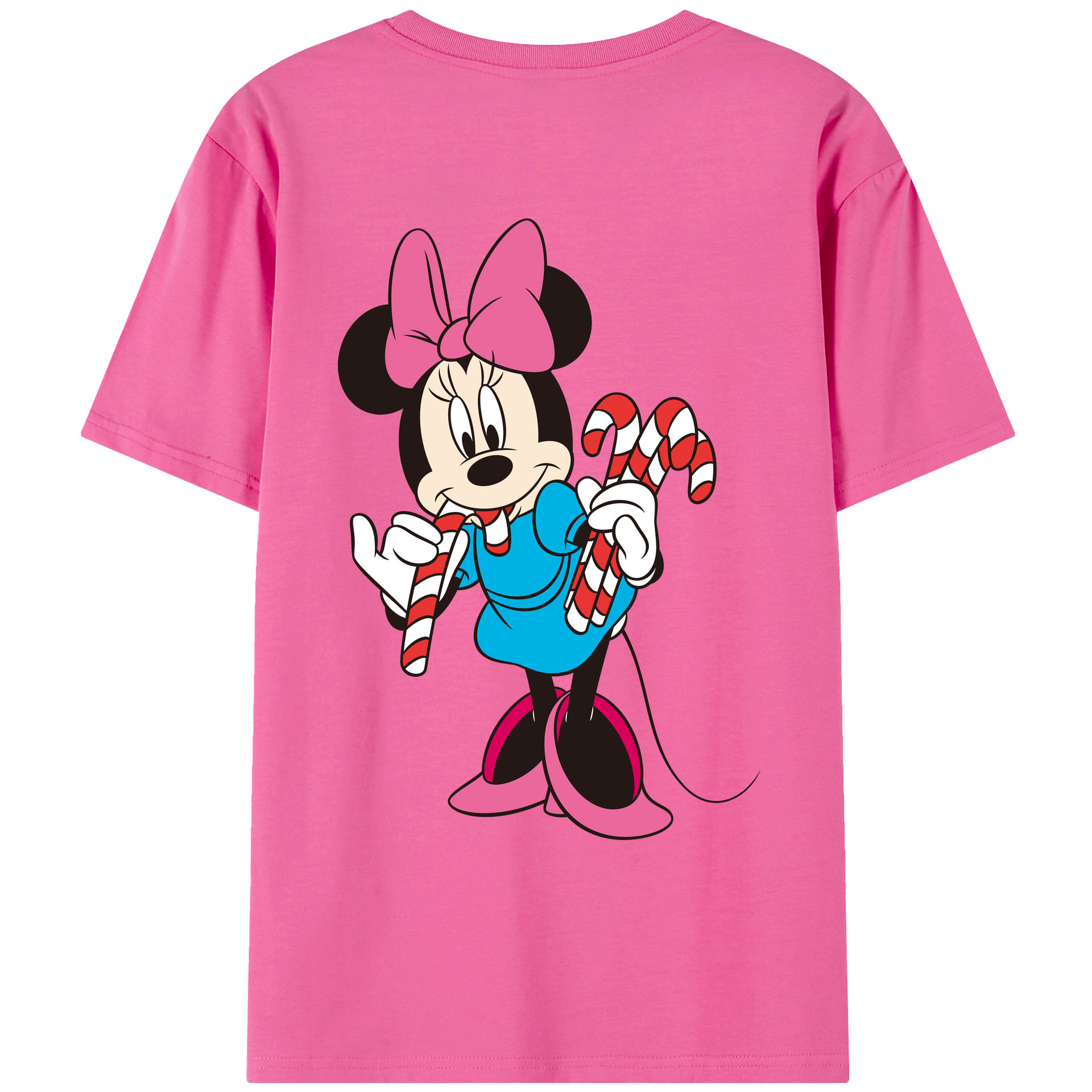 （画像用） ミッキーマウス Mickey Mouse レディース半袖Tシャツ(バックプリント)
